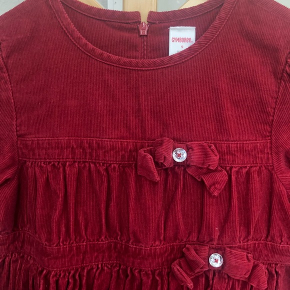 Burgundy corduroy holiday dress. Gymboree size 9. - Picture 2 of 3